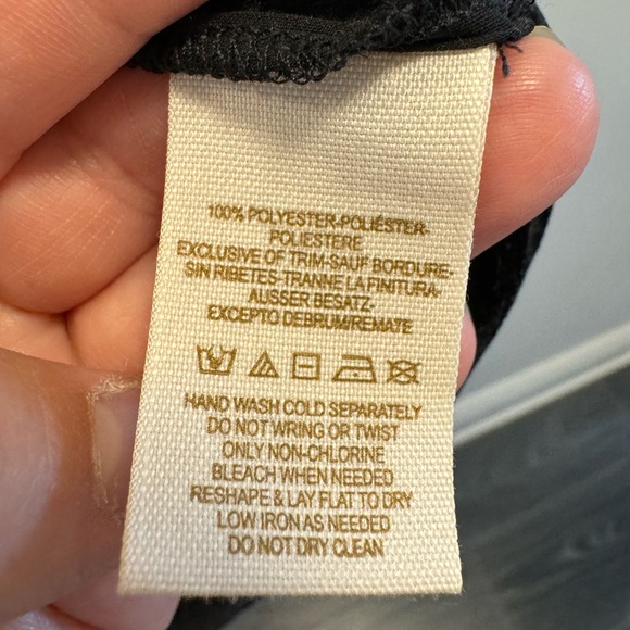 Free People Shirt Black in medium with velvet trim and buttons - Picture 4 of 4